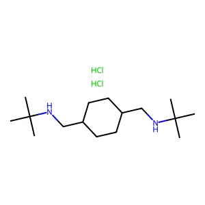 1,4-Cyclohexanebis(methylamine), N,N'-bis(tert-butyl)-, dihydrochloride, (E)- structure