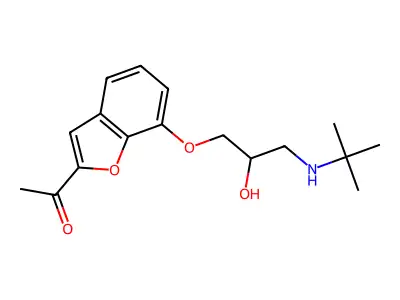 1-(7-(3-((1,1-Dimethylethyl)amino)-2-hydroxypropoxy)-2-benzofuranyl)ethanone structure