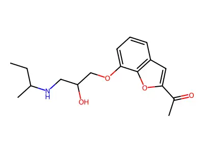 Ketone, 7-(3-(sec-butylamino)-2-hydroxypropoxy)-2-benzofuranyl methyl structure