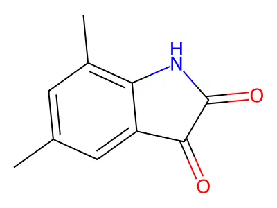 5,7-dimethyl-2,3-dihydro-1H-indole-2,3-dione structure
