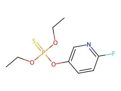 Phosphorothioic acid, O,O-diethyl O-(6-fluoro-2-pyridyl) ester structure