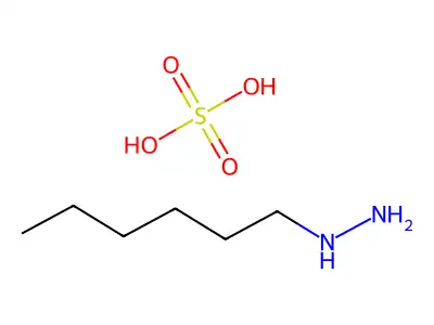 Hydrazine, hexyl-, sulfate structure