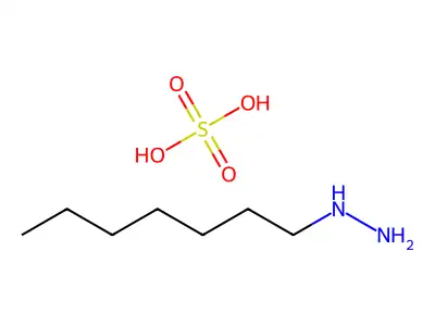 Hydrazine, heptyl-, sulfate structure