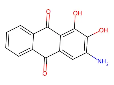 3-Amino-1,2-dihydroxyanthraquinone structure