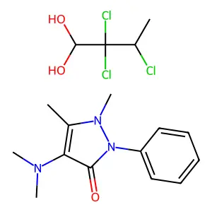 Aminopyrine butylchloral hydrate structure