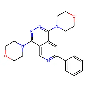 1,4-Dimorpholino-7-phenylpyrido(3,4-d)pyridazine structure