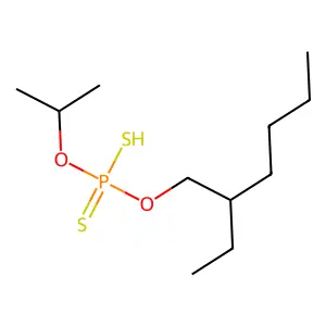 O-(2-Ethylhexyl) o-isopropyl dithiophosphate structure