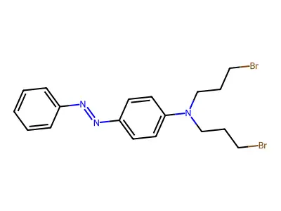 Azobenzene, 4-bis(2-bromopropyl)amino- structure