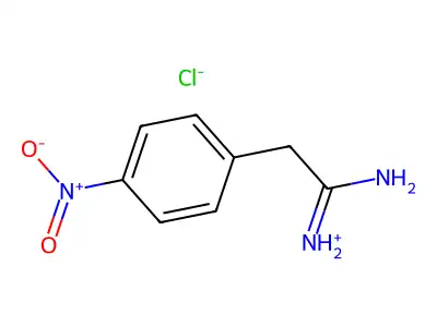 (4-Nitrophenyl)ethanimidamide--hydrogen chloride (1/1) structure