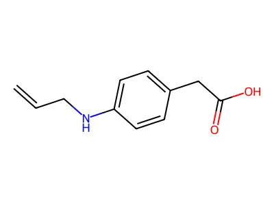 Acetic acid, 2-(p-(allylamino)phenyl)- structure