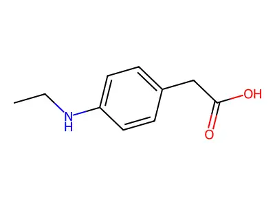 Acetic acid, 2-(p-(ethylamino)phenyl)- structure