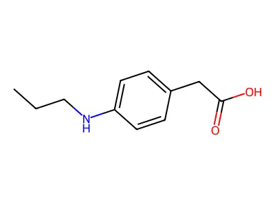 Acetic acid, 2-(p-(propylamino)phenyl)- structure