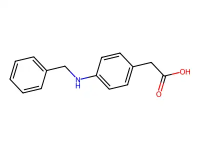Acetic acid, 2-(p-(benzylamino)phenyl)- structure