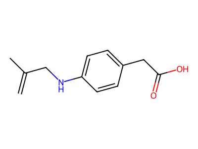 Acetic acid, 2-(p-(methallylamino)phenyl)- structure