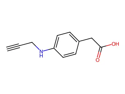 Acetic acid, 2-(p-(2-propynylamino)phenyl)- structure