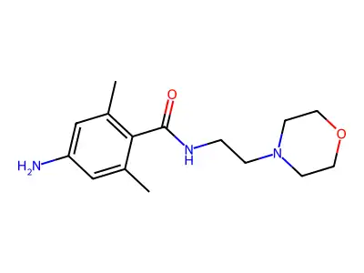 Benzamide, 4-amino-2,6-dimethyl-N-(2-morpholinoethyl)- structure