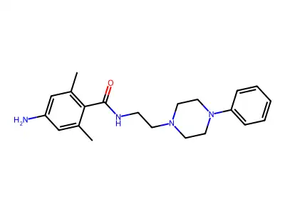Benzamide, 4-amino-2,6-dimethyl-N-(2-(4-phenyl-1-piperazinyl)ethyl)- structure