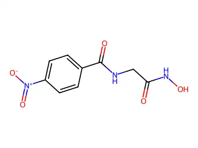 ACETOHYDROXAMIC ACID, 2-(p-NITROBENZAMIDO)- structure