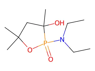 2-(Diethylamino)-3-hydroxy-3,5,5-trimethyl-1,2lambda~5~-oxaphospholan-2-one structure