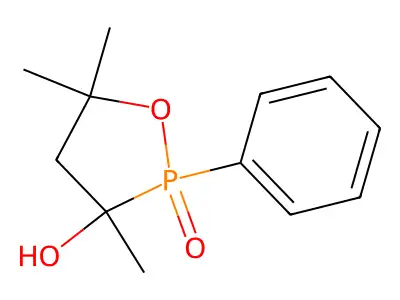 3-Hydroxy-3,5,5-trimethyl-2-phenyl-1,2lambda~5~-oxaphospholan-2-one structure