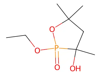 2-Ethoxy-3-hydroxy-3,5,5-trimethyl-1,2lambda~5~-oxaphospholan-2-one structure