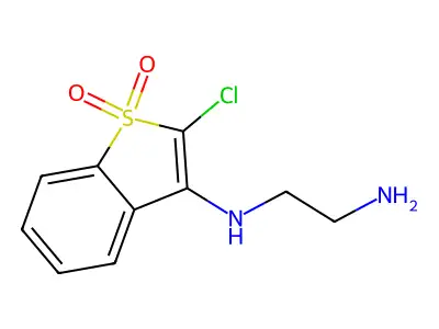 Benzo(b)thiophene, 3-(2-aminoethylamino)-2-chloro-, 1,1,-dioxide structure