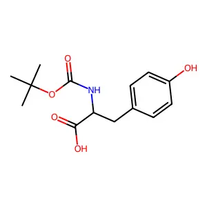 L-Tyrosine, N-(1,1-dimethylethoxy)carbonyl- structure