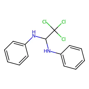 2,2,2-trichloro-N,N'-diphenylethane-1,1-diamine structure