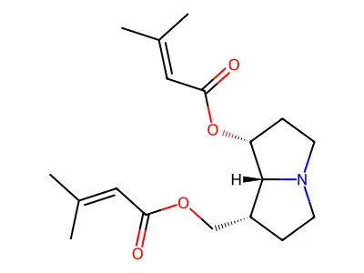 Platynecine-7,9-senecioate structure