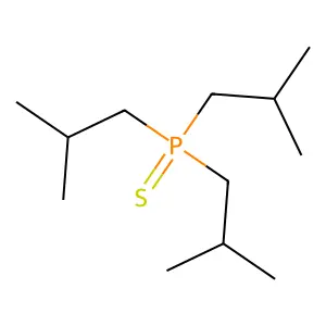 Phosphine sulfide, tris(2-methylpropyl)- structure