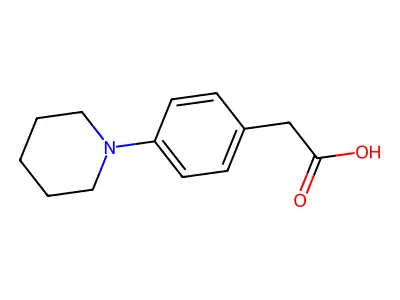 Acetic acid, 4-piperidinophenyl- structure