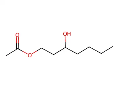 Acetic acid, 3-hydroxyheptyl ester structure