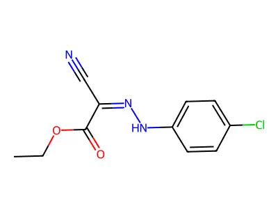 Ethyl [2-(4-chlorophenyl)hydrazin-1-ylidene](cyano)formate structure