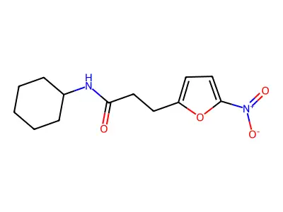 N-Cyclohexyl-5-nitro-2-furanpropanamide structure