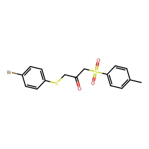 1-[(4-Bromophenyl)sulfanyl]-3-[(4-methylphenyl)sulfonyl]acetone structure
