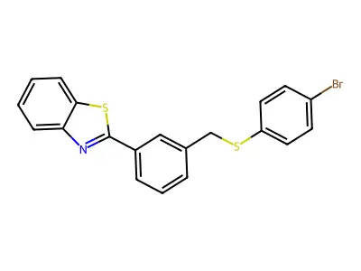 2-(3-{[(4-Bromophenyl)sulfanyl]methyl}phenyl)-1,3-benzothiazole structure