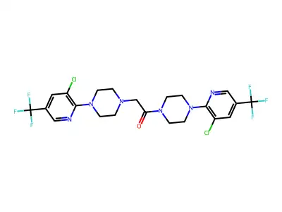1,2-Bis{4-[3-chloro-5-(trifluoromethyl)-2-pyridinyl]piperazino}-1-ethanone structure