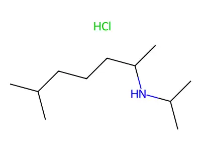 N-Isopropyl-6-methyl-2-heptylamine hydrochloride structure