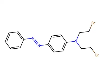 Azobenzene, 4-bis(2-bromoethyl)amino- structure