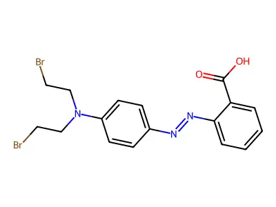 Azobenzene, 4-bis(2-bromoethyl)amino-2'-carboxy- structure