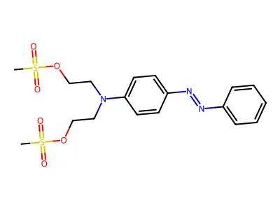 2-(N-(2-methylsulfonyloxyethyl)-4-phenyldiazenylanilino)ethy structure