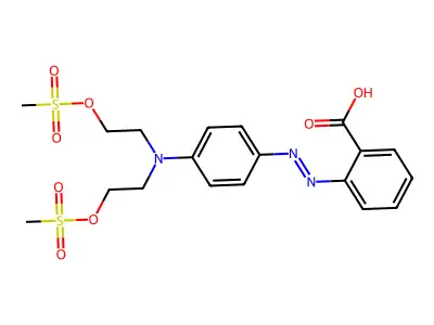 Azobenzene, 4-bis(2-(methylsulfonyloxy)ethyl)amino-2'-carboxy- structure