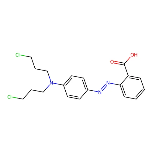 Azobenzene, 4-bis(2-chloropropyl)amino-2'-carboxy- structure