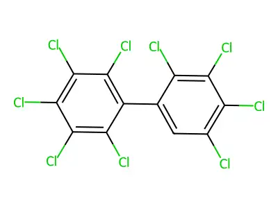 2,2',3,3',4,4',5,5',6-Nonachlorobiphenyl structure