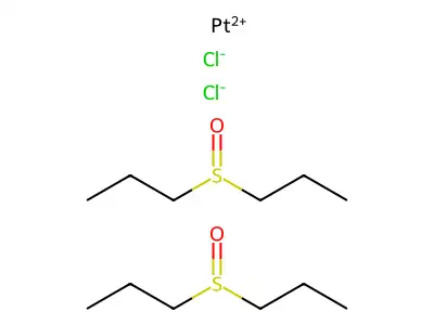 Dichlorobis(di-n-propyl sulfoxide)platinum(II) structure