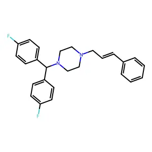1-(Bis(4-fluorophenyl)methyl)-4-(3-phenyl-2-propen-1-yl)piperazine structure