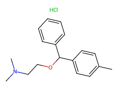 N,N-Dimethyl-2-(alpha-(p-tolyl)benzyloxy)ethylamine hydrochloride structure