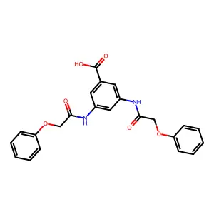 3,5-Bis(2-phenoxyacetamido)benzoic acid structure
