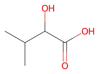 (+-)-2-Hydroxyisovaleric acid structure