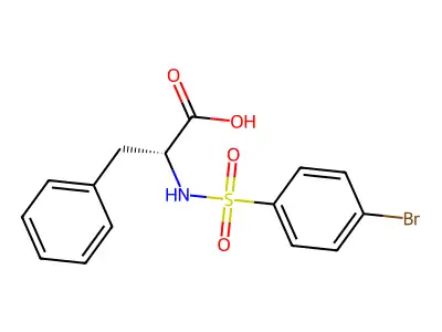 N-((4-Bromophenyl)sulfonyl)-D-phenylalanine structure